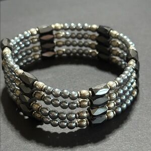85.  Magnetic Hematite Wrap Bracelet